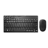 Комплект клавиатура и мишка RAPOO 8000M Multi mode, Bluetooth &2.4Ghz, Безжичен, Черен