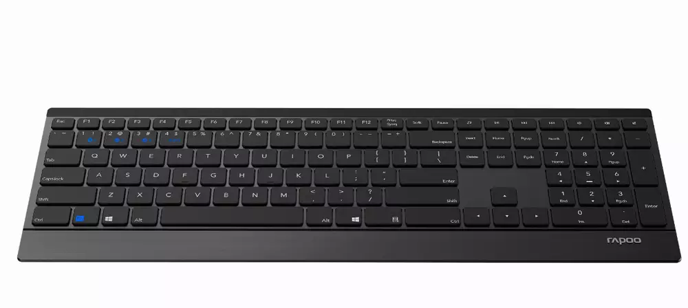 Безжична клавиатура RAPOO E9500M, Multi mode, Bluetooth 3.0/4.0, 2.4Ghz, Черена