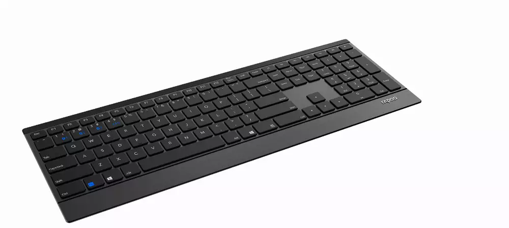 Безжична клавиатура RAPOO E9500M, Multi mode, Bluetooth 3.0/4.0, 2.4Ghz, Черена
