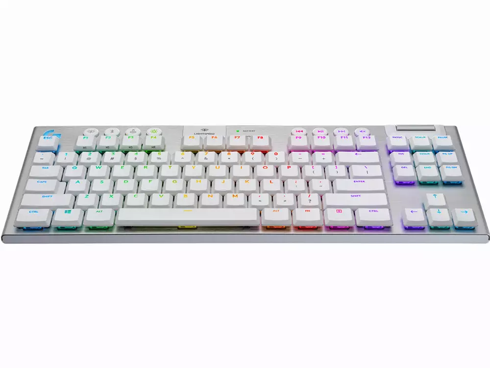 Ασύρτη μηχανική πληκτρολόγιο Logitech G915 TKL Lightspeed White RGB, Tactile διακόπτες