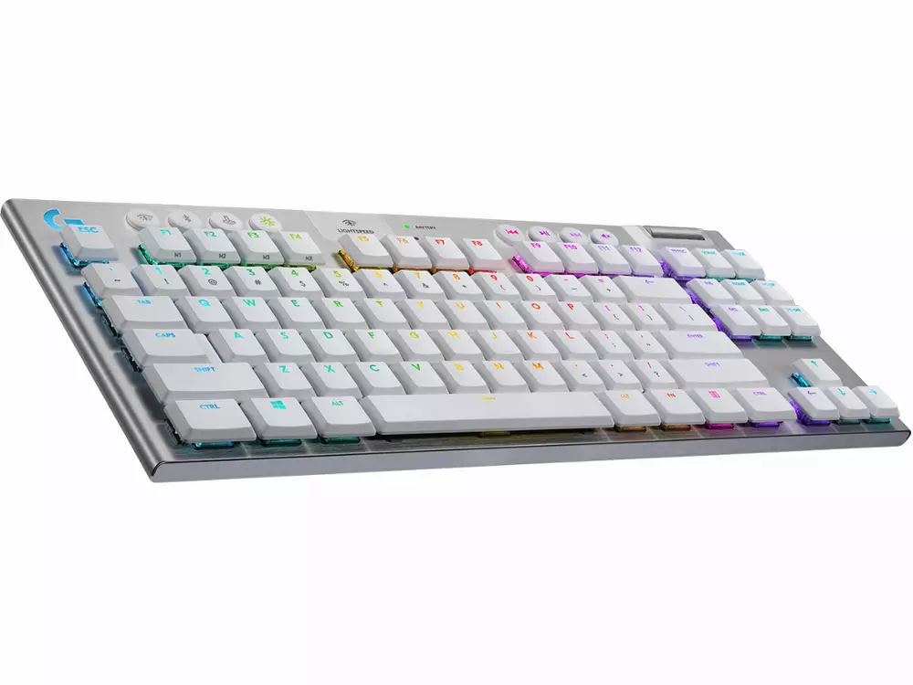 Ασύρτη μηχανική πληκτρολόγιο Logitech G915 TKL Lightspeed White RGB, Tactile διακόπτες