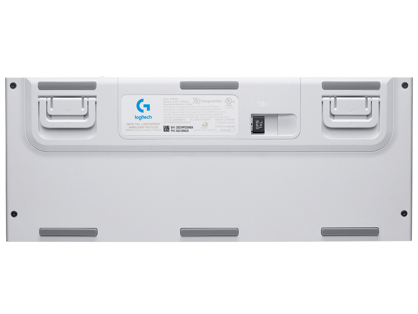 Ασύρτη μηχανική πληκτρολόγιο Logitech G915 TKL Lightspeed White RGB, Tactile διακόπτες