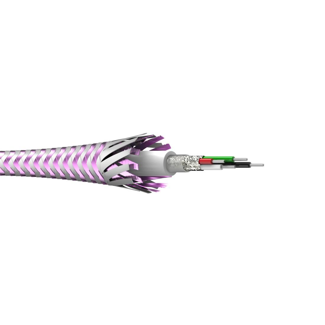 Кабел HAMA Reflective, USB-C мъжко - USB-A мъжко, 480 Mbps, 1.5 м., Лилав