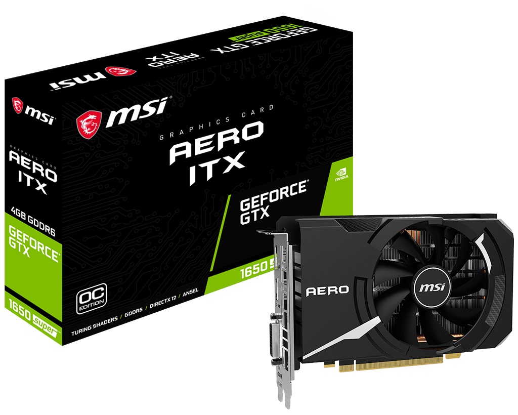 Видео карта MSI GeForce GTX 1650 SUPER AERO ITX OC 4GB