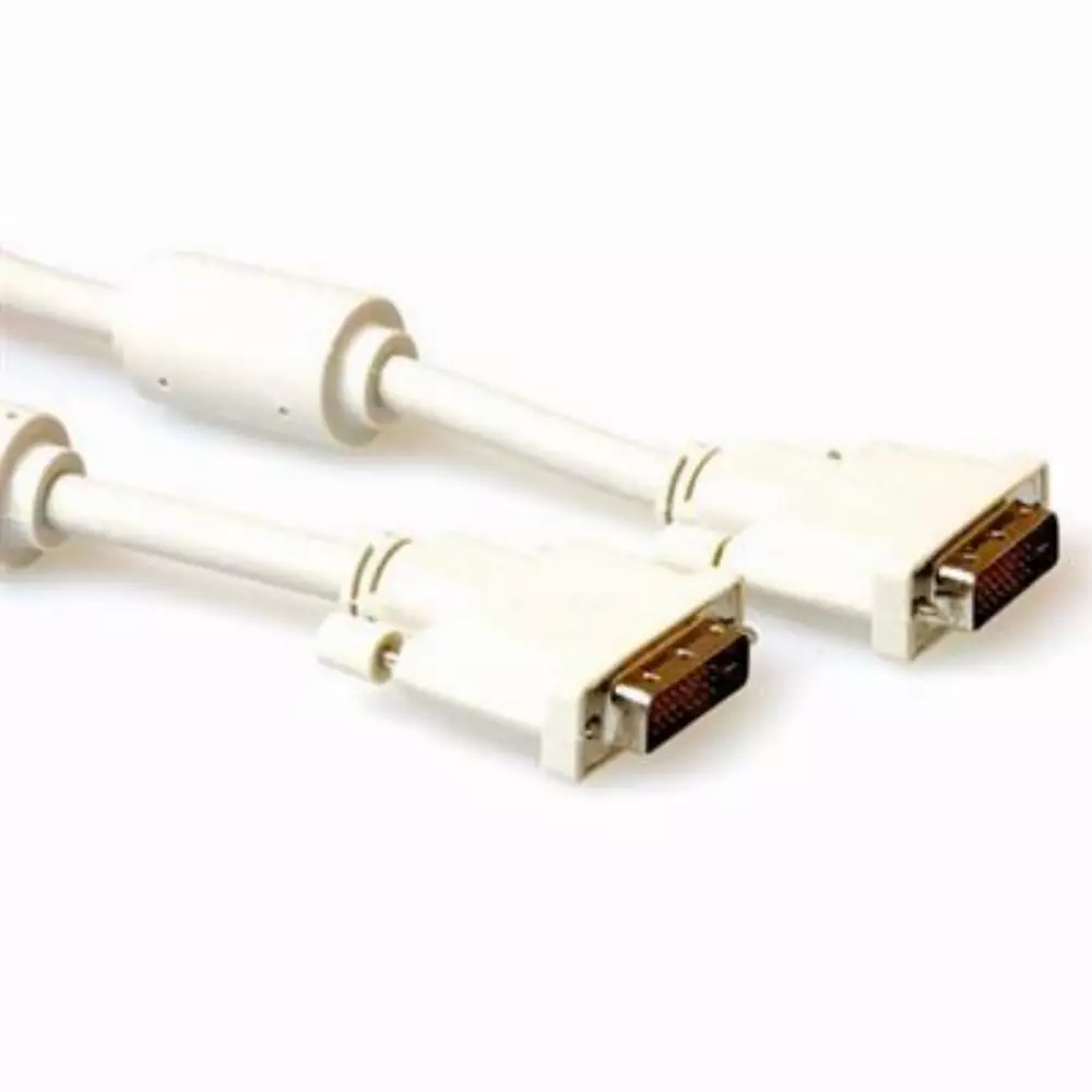 Kabel ACT AK3634, DVI-D männlich - DVI-D männlich, 10 m, Weiß, Bulkverpackung