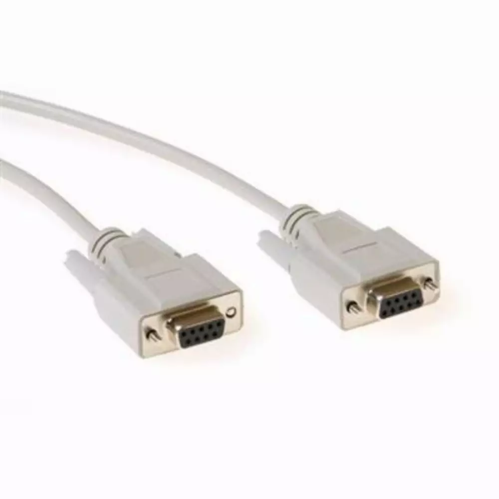 Câble ACT AK2316, VGA femelle - VGA femelle, 3 m, 9 broches, Blanc, emballage en vrac