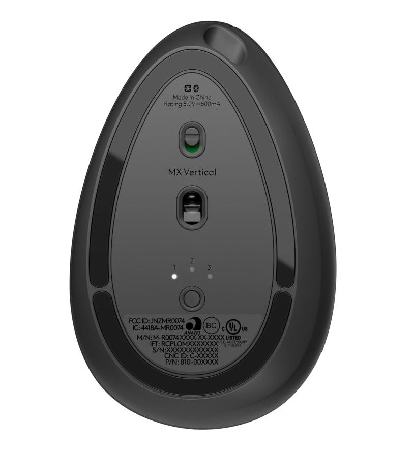 Мышь Logitech MX Optical Wireless Bluetooth Vertical Advanced Ergonomic Graphite