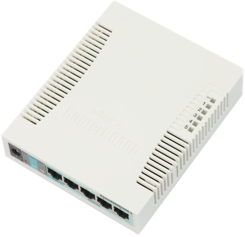 Суич MikroTik 260GS, 5-port 10/10/1000+1xSFP + cages