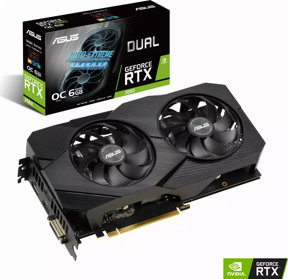 Видео карта ASUS DUAL RTX 2060 OC Edition EVO 6GB 