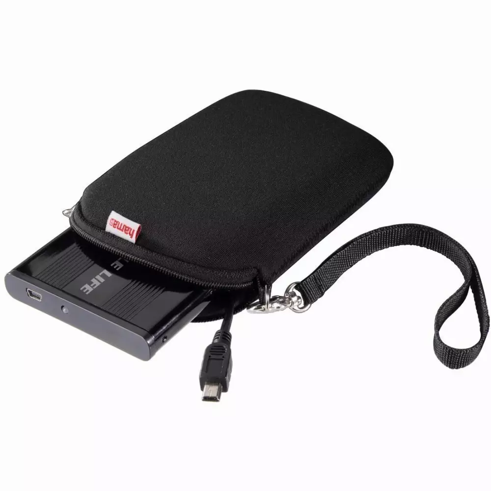 Калъф за твърд диск HAMA Neoprene 95505, 2.5", Черен, неопренов