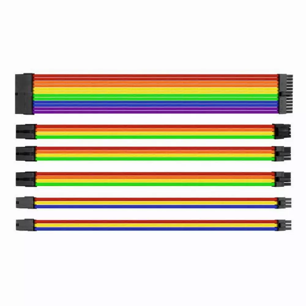 Комплект оплетени кабели Thermaltake TtMod Rainbow