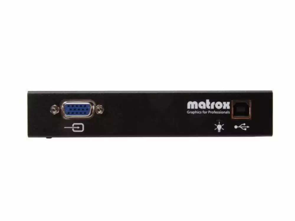 Външен мулти-дисплей адаптер Matrox D2G-A2D-IF за едновременна работа на 2 монитора с VGA вход