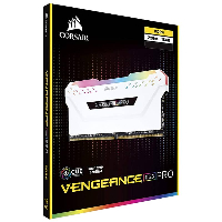 Памет Corsair 16GB (2x8GB) Vengeance RGB PRO White DDR4 3200MHz CL16 - CMW16GX4M2C3200C16W