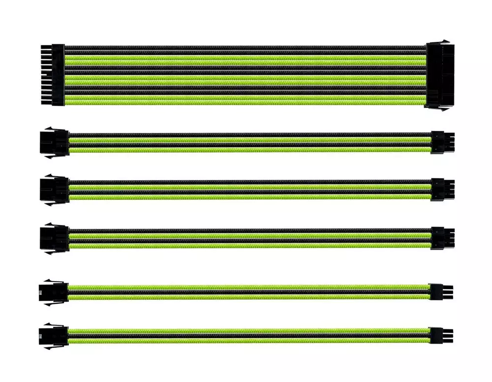 Комплект оплетени кабели Cooler Master Green & Black