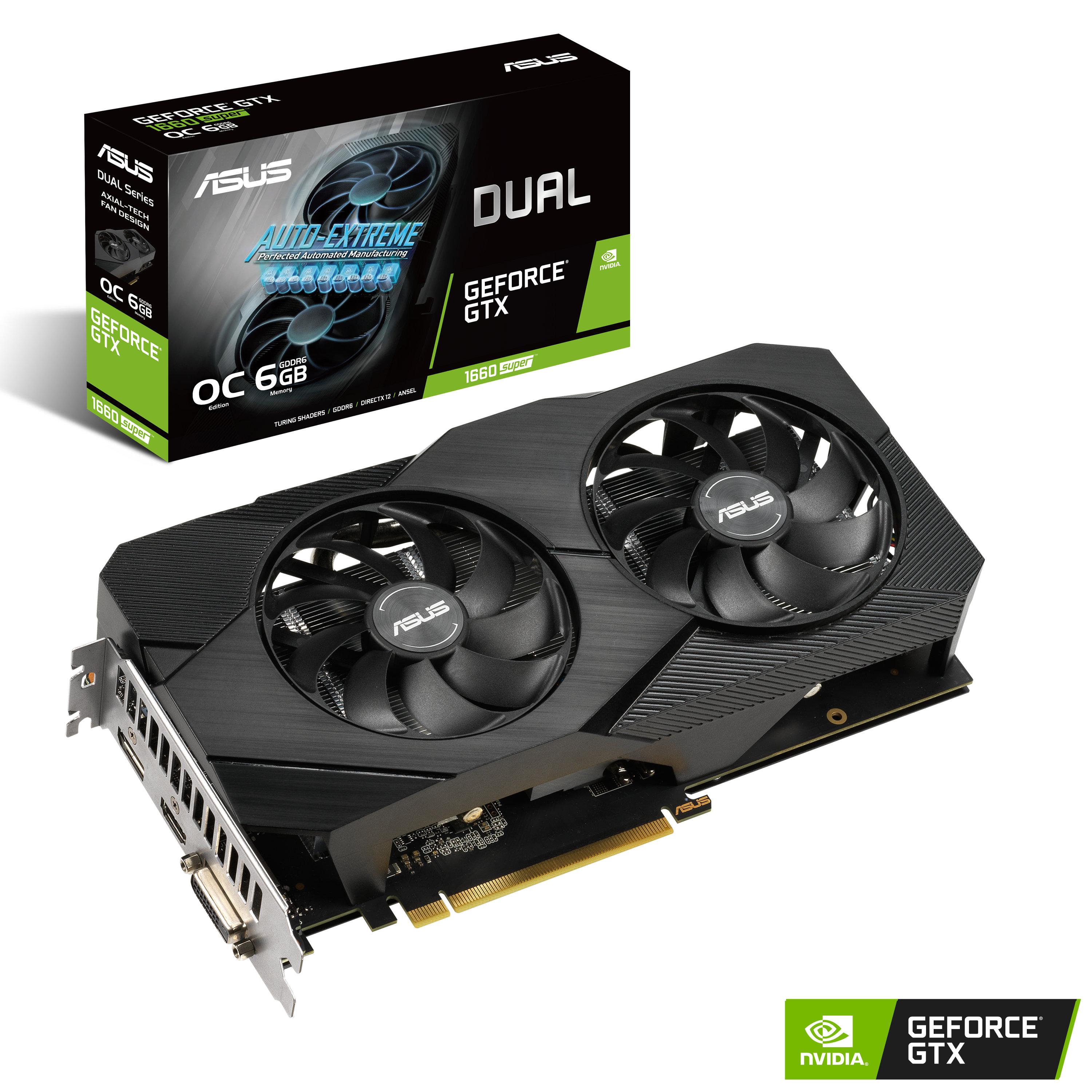 Видео карта ASUS DUAL GTX 1660 Super EVO OC Edition 6GB