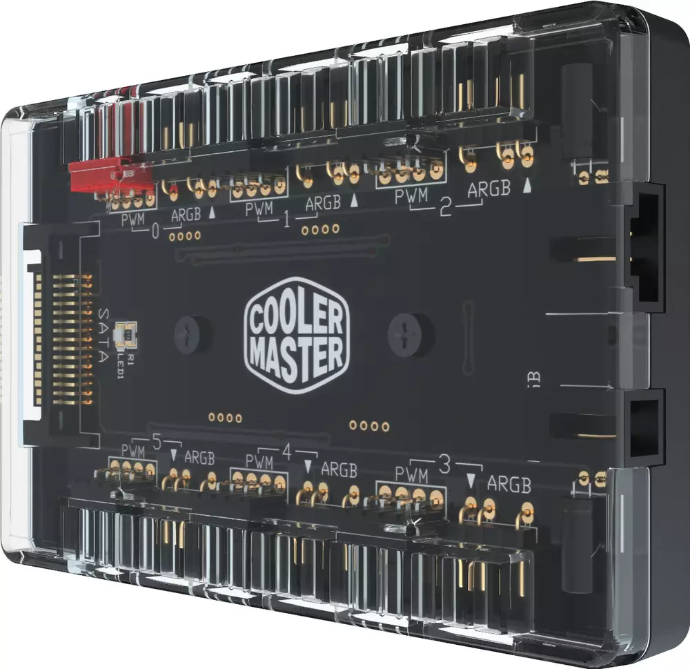 Контролер за вентилатори Cooler Master ARGB & PWM HUB 1 to 6 Port