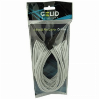 Оплетен кабел Gelid 24pin Power extension cable 30cm individually sleeved UV WHITE