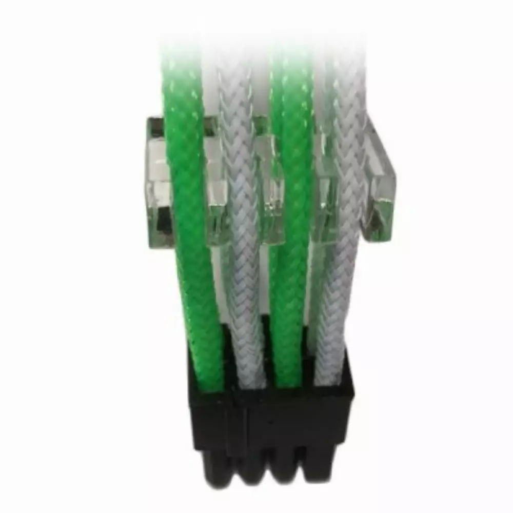 Оплетен кабел Gelid 8pin Power extension cable 30cm individually sleeved (Green/White)