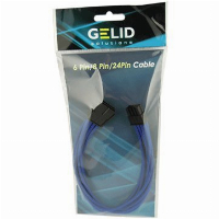 Оплетен кабел Gelid 8pin Power extension cable 30cm individually sleeved Blue