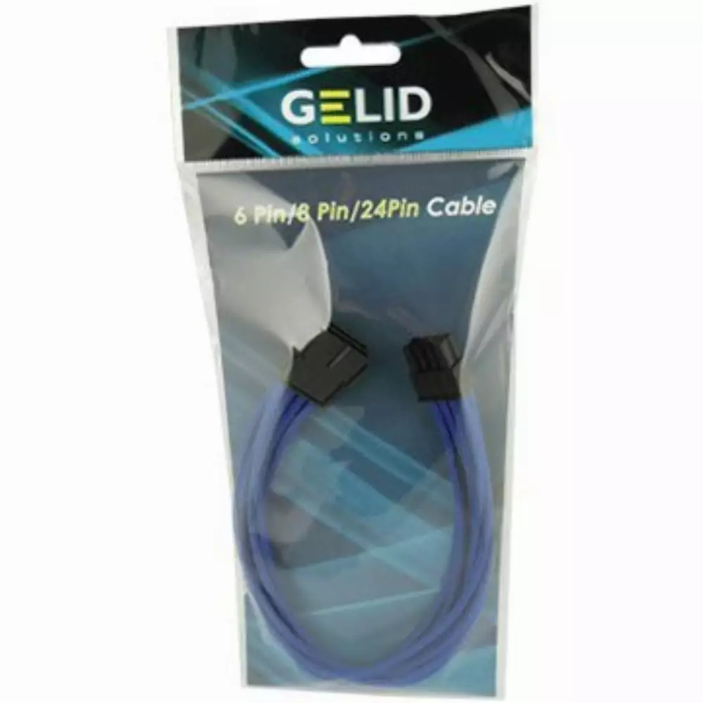 Оплетен кабел Gelid 8pin Power extension cable 30cm individually sleeved Blue