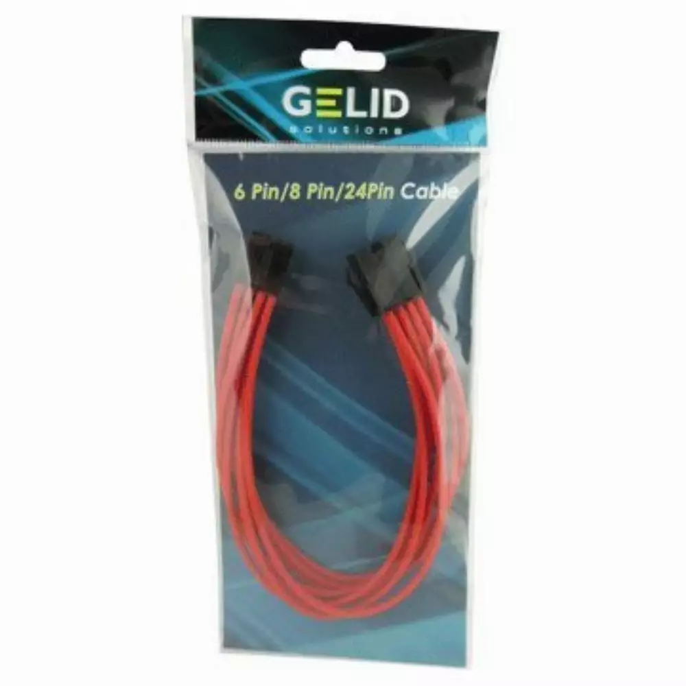 Оплетен кабел Gelid 8pin Power extension cable 30cm individually sleeved RED