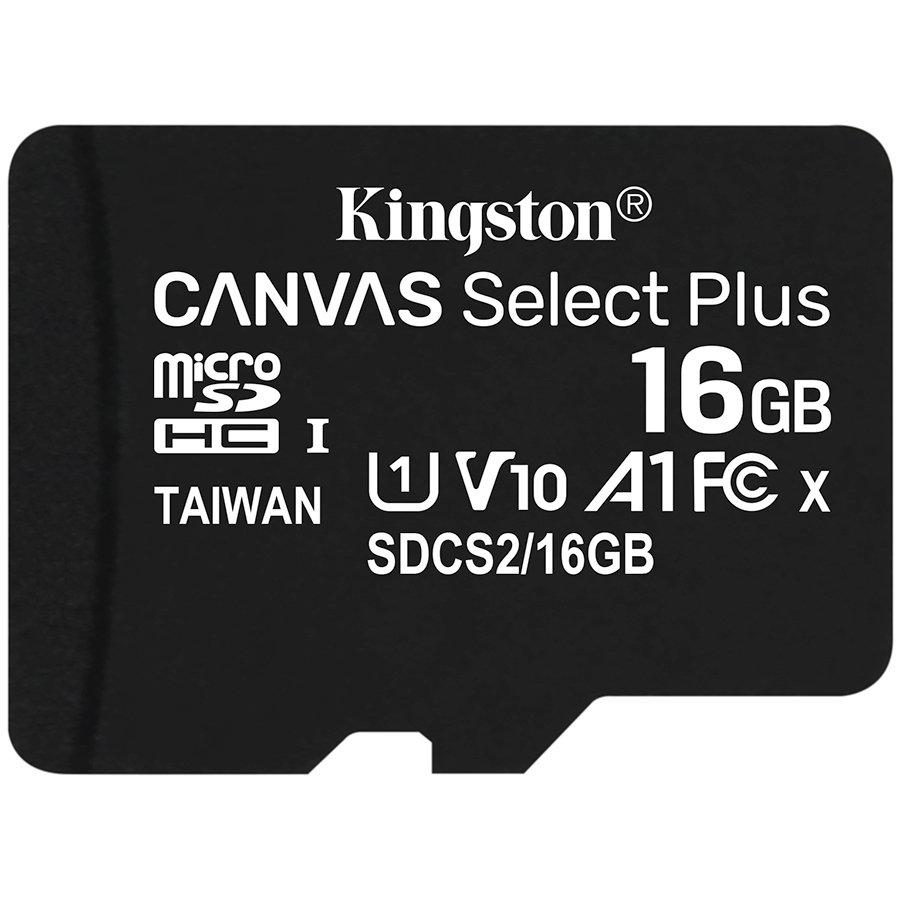 Карта памет Kingston Canvas Select Plus  microSDHC 16GB, Class 10, UHS-I, Bulk