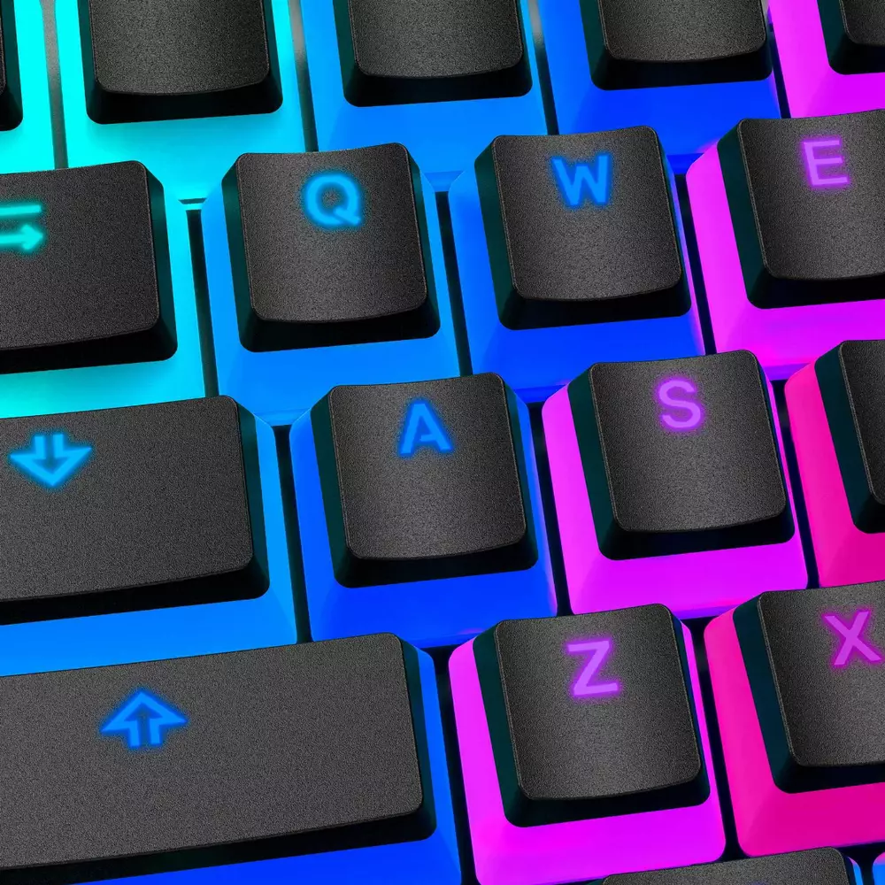 Капачки за механична клавиатура HyperX Pudding Black Double Shot PBT Keycap Set upgrade kit