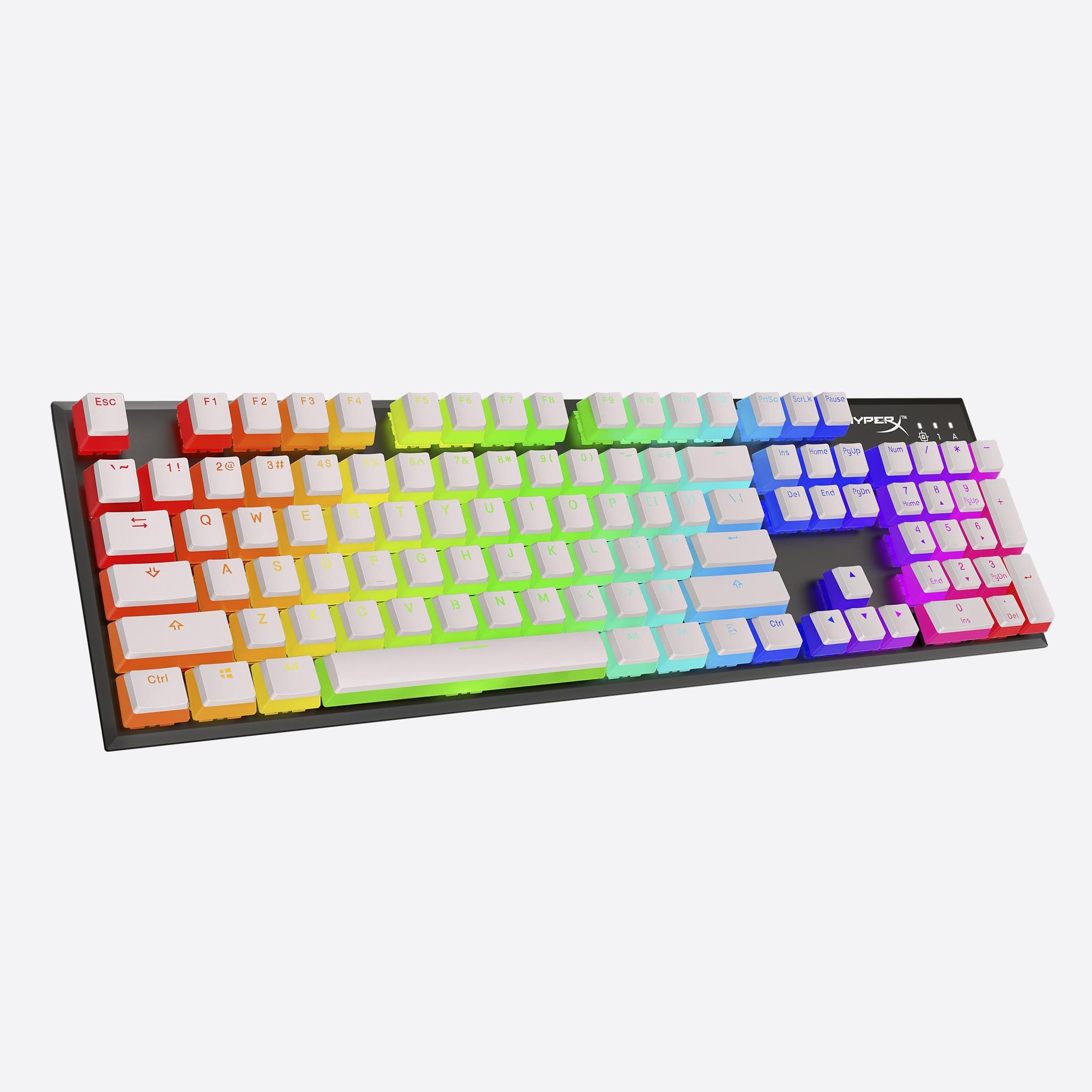 Капачки за механична клавиатура HyperX Pudding White Double Shot PBT Keycap Set upgrade kit