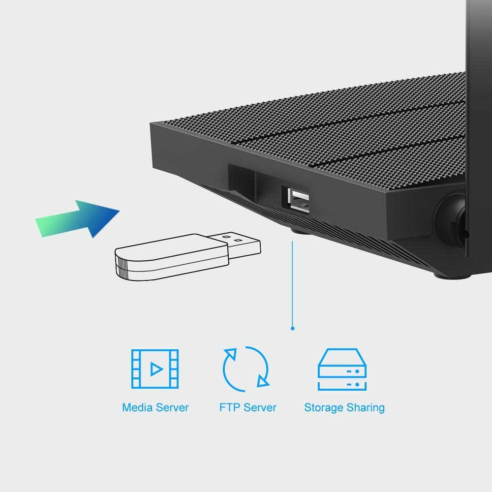Безжичен рутер TP-Link Archer C6U AC1200, Dual band, 5x1Gbps