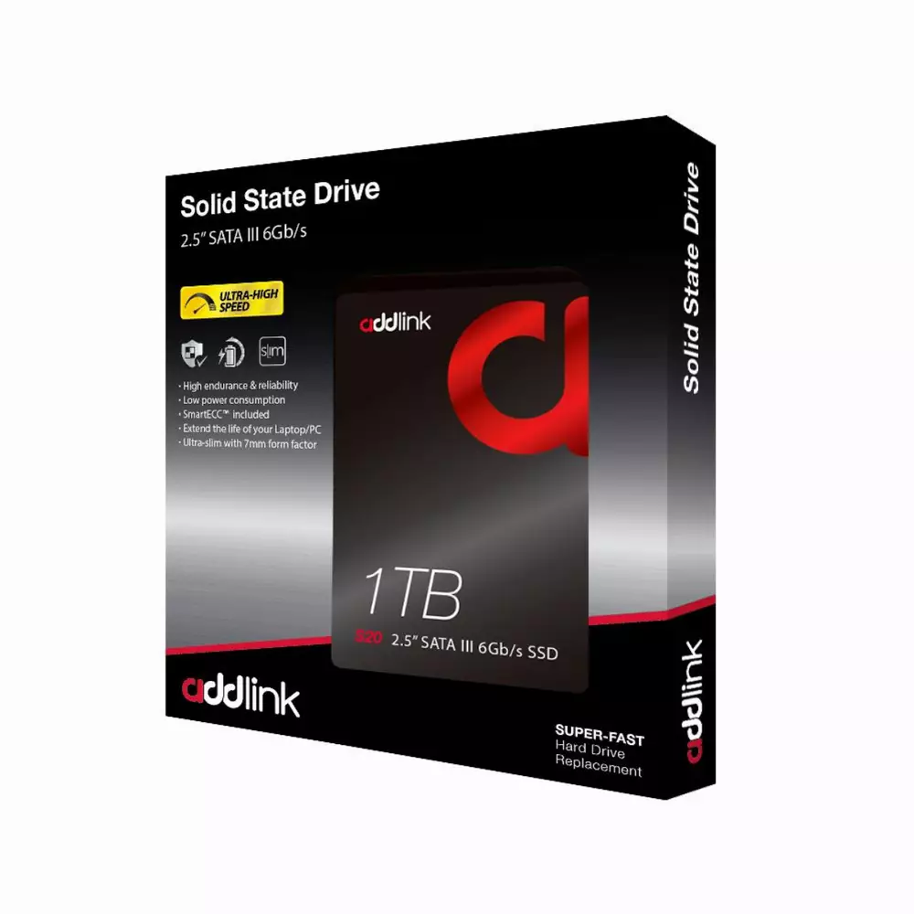 Диск SSD Addlink S20 1TB 2.5" SATA III 3D NAND