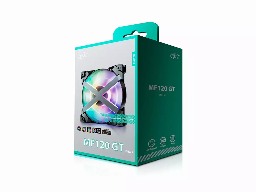 Комплект вентилатори DeepCool MF120 GT Fan Pack 3-in-1, 3x120mm aRGB