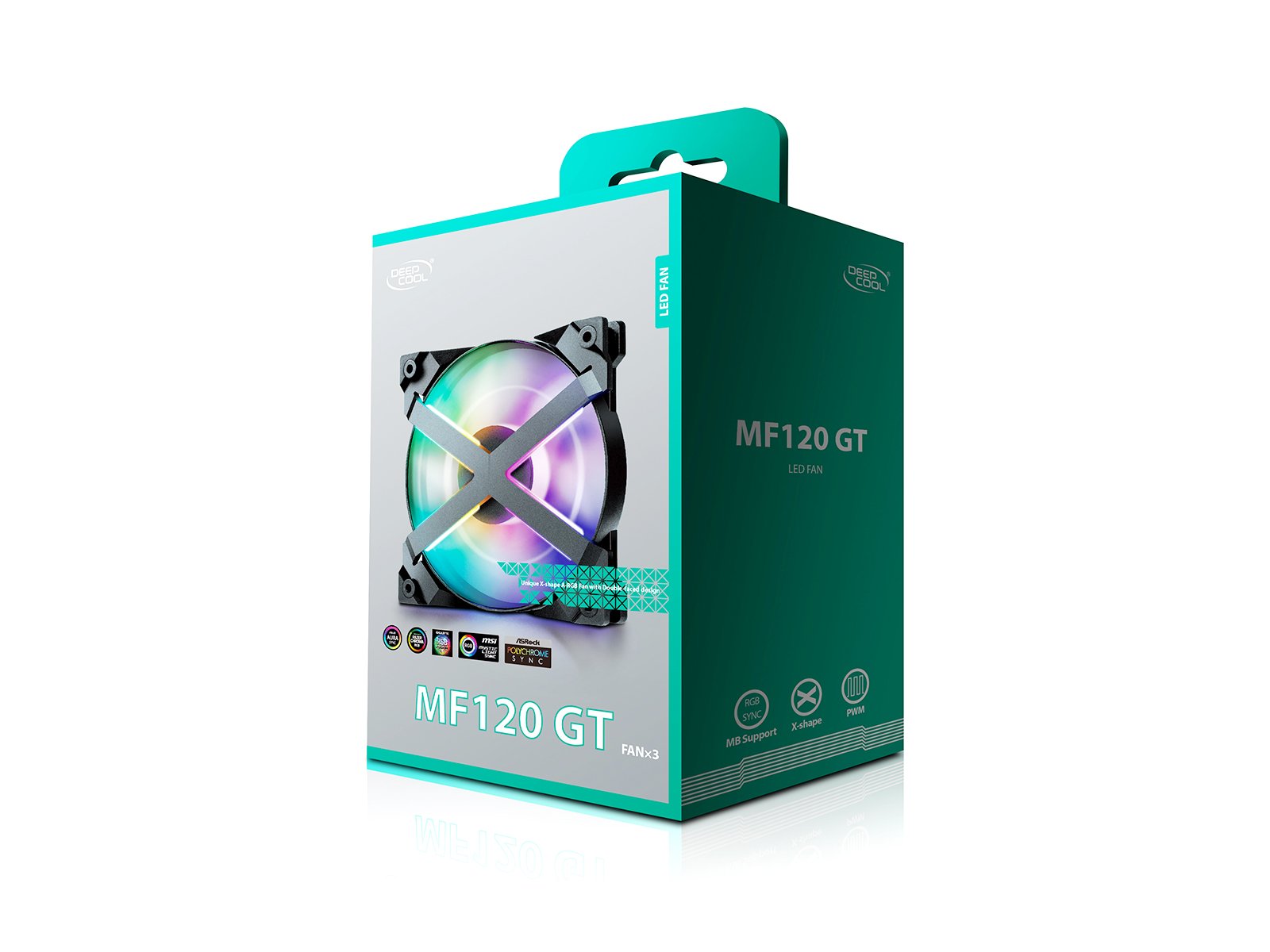 Комплект вентилатори DeepCool MF120 GT Fan Pack 3-in-1, 3x120mm aRGB