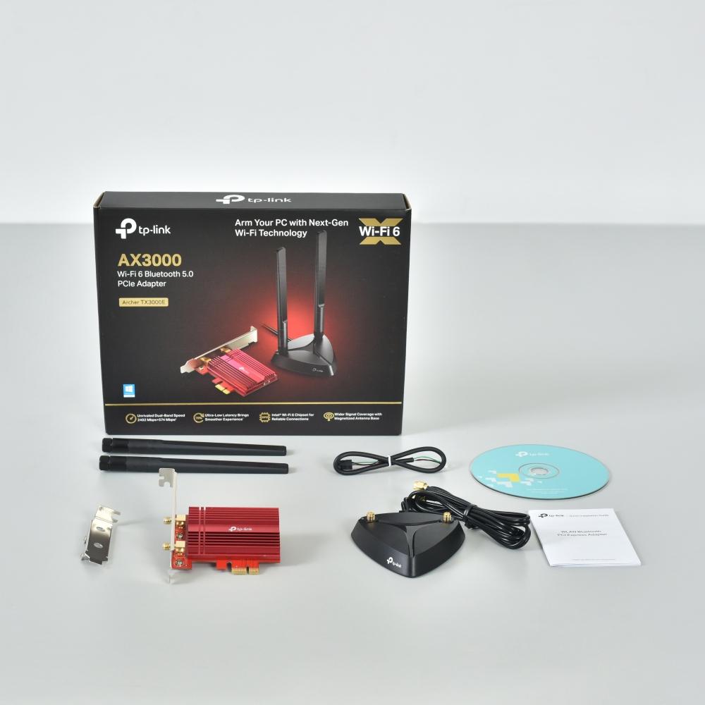 Безжичен адаптер TP-LINK Archer TX3000, AX3000 Wi-Fi 6, PCI-EX, Bluetooth 5.0, две външни антени
