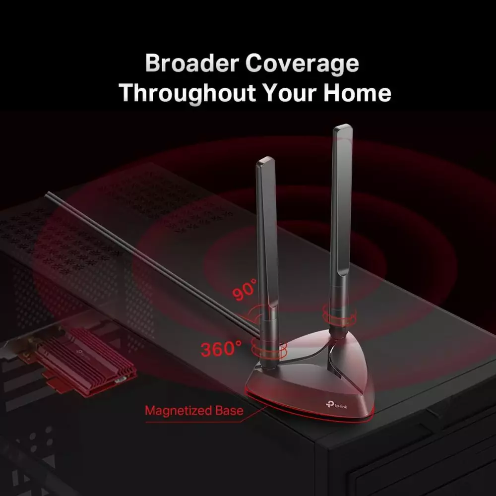 Безжичен адаптер TP-LINK Archer TX3000, AX3000 Wi-Fi 6, PCI-EX, Bluetooth 5.0, две външни антени