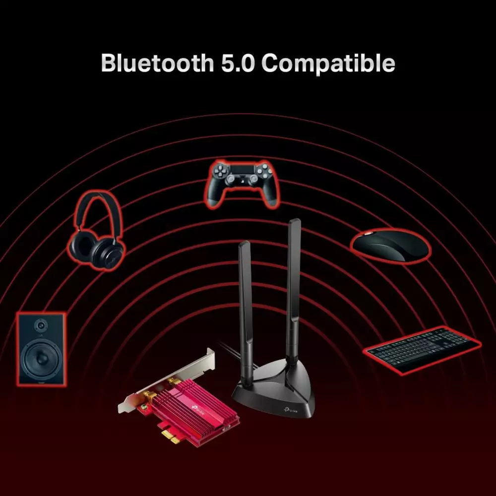 Безжичен адаптер TP-LINK Archer TX3000, AX3000 Wi-Fi 6, PCI-EX, Bluetooth 5.0, две външни антени