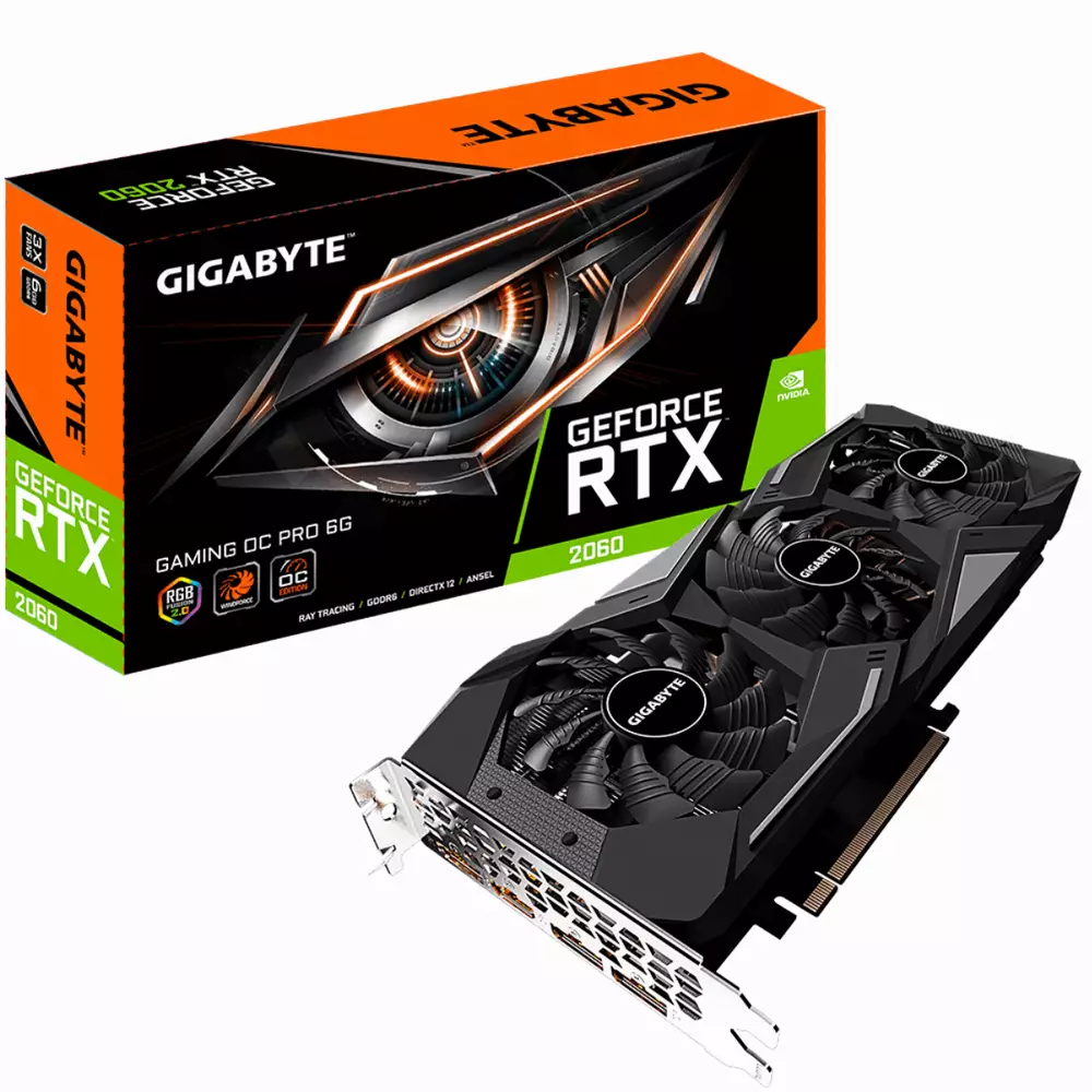 Видео карта GIGABYTE GeForce RTX 2060 GAMING OC PRO 6GB