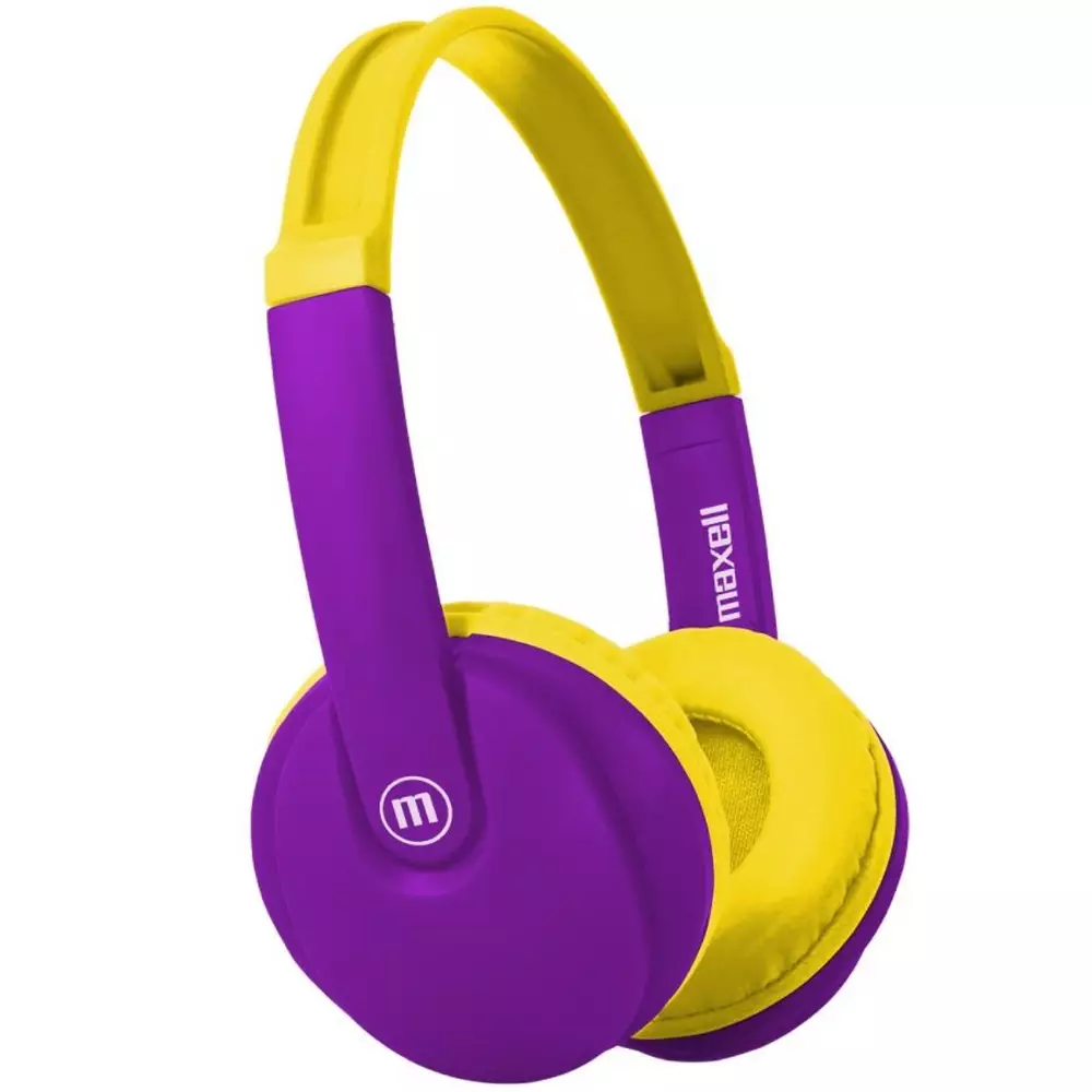 Bluetooth детски слушалки Maxell KIDZ HP-BT350, Purple/Yellow