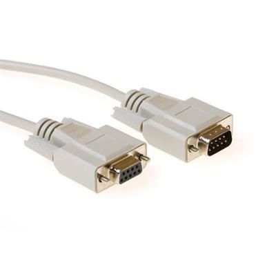 Кабел ACT AK2305, D-sub 9 pin мъжко - D-sub 9 pin женско, 1.8м, Бял, булк