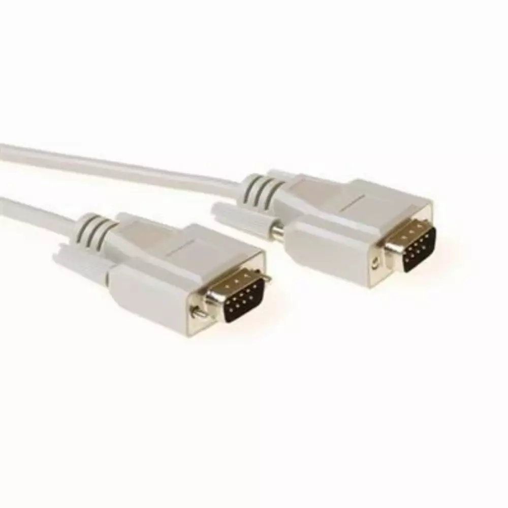 Кабель ACT AK2185, D-sub 9 pin чоловічий - D-sub 9 pin чоловічий, 1.8м, Білий, булк