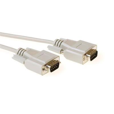 Кабел ACT AK2185, D-sub 9 pin мъжко - D-sub 9 pin мъжко, 1.8м, Бял, булк
