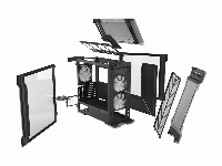 Кутия Phanteks Enthoo Evolv X TG RGB Silver Mid-tower