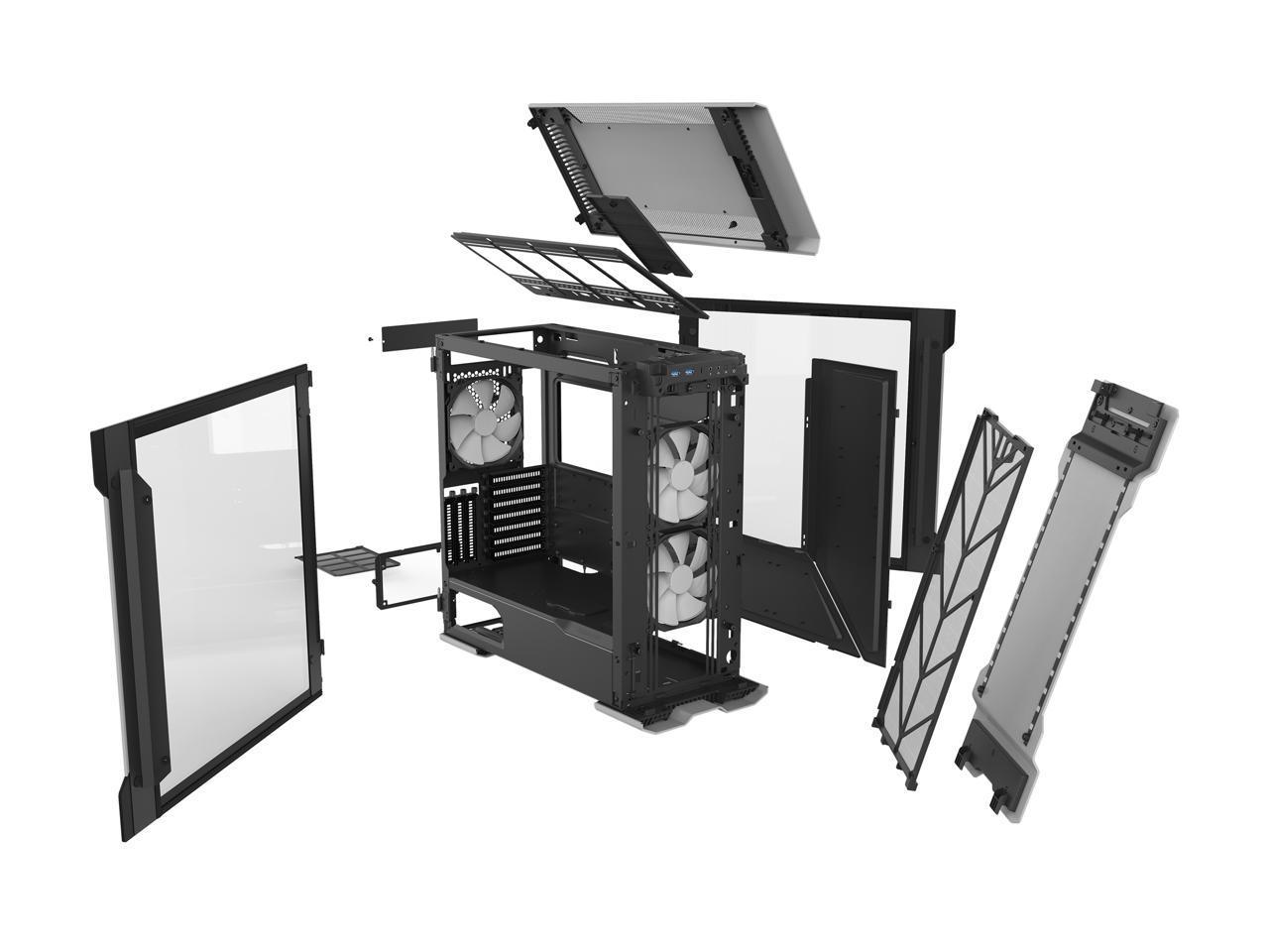 Кутия Phanteks Enthoo Evolv X TG RGB Silver Mid-tower