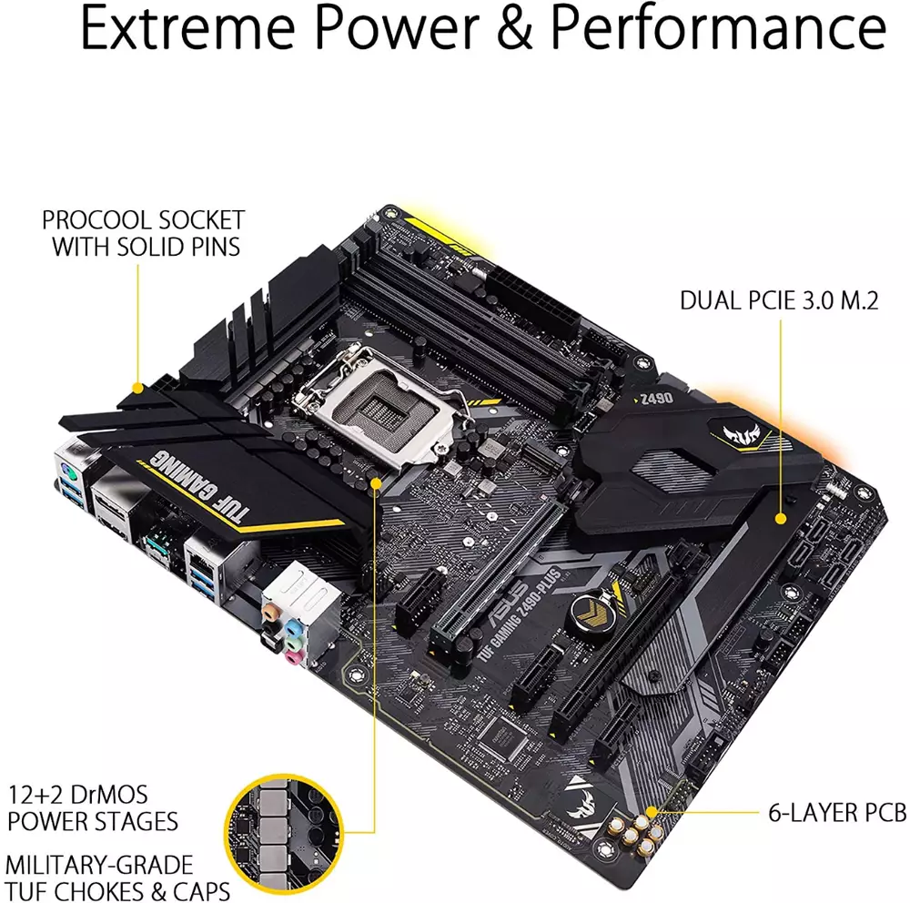Дънна платка ASUS TUF GAMING Z490-PLUS