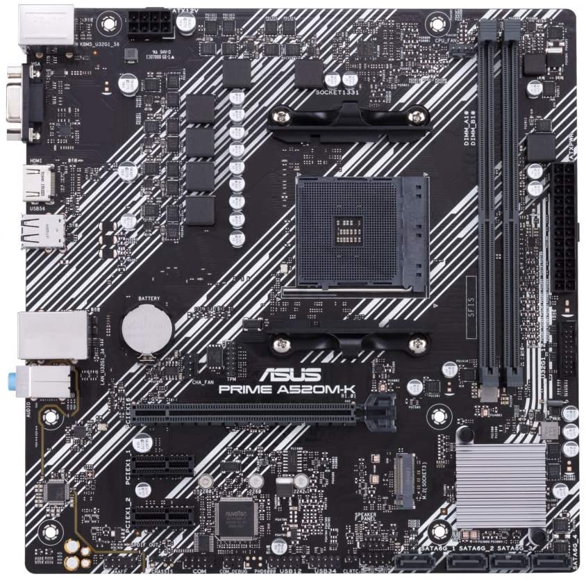 Дънна платка ASUS PRIME A520M-K 