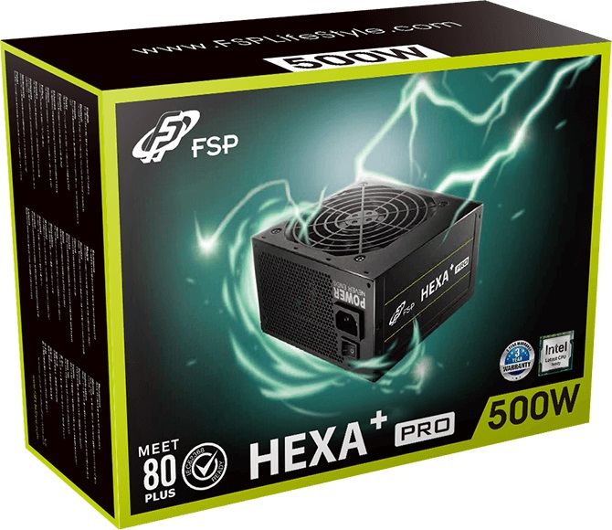 Захранване FSP Group HEXA+ Pro 500 (H3-500) 500W 80+