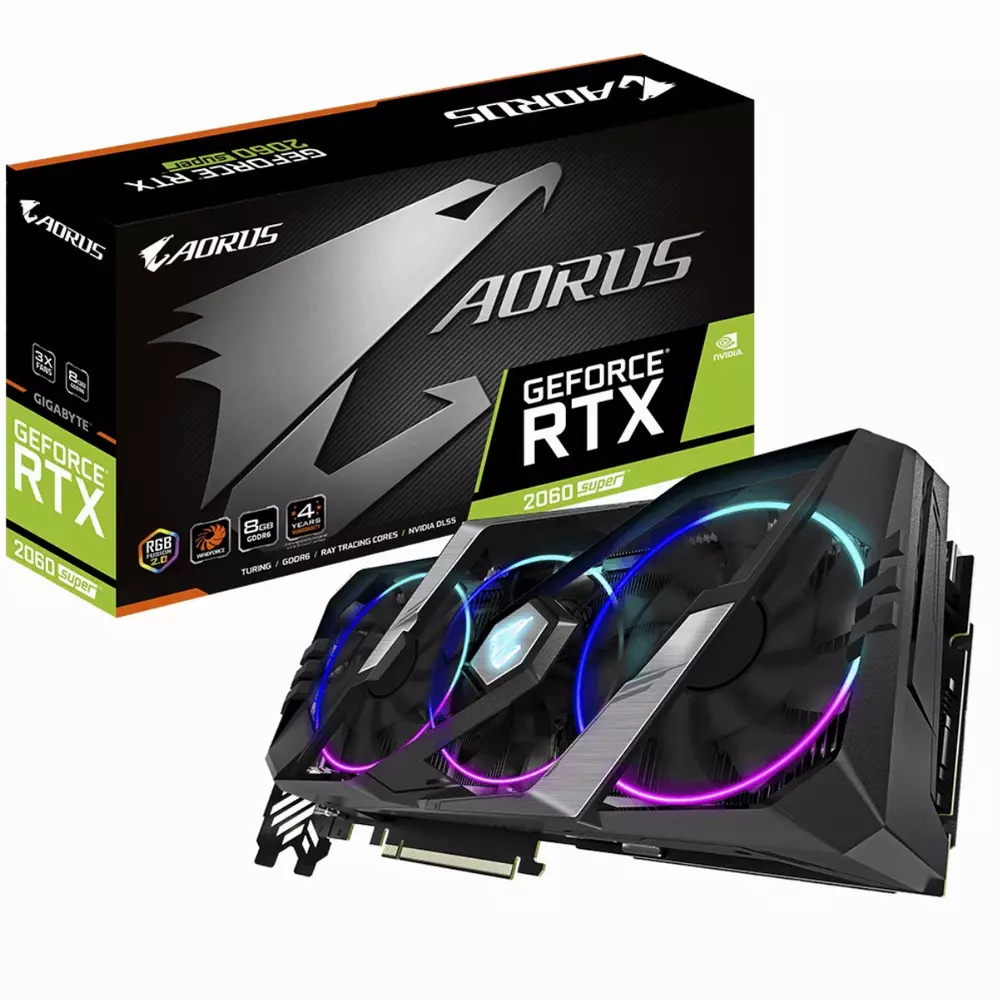 Видео карта GIGABYTE GeForce RTX 2060 SUPER AORUS 8GB
