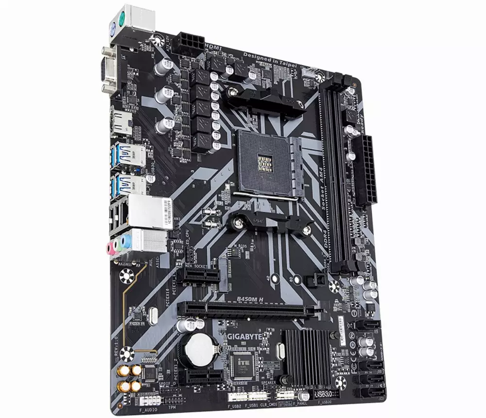 Дънна платка GIGABYTE B450M H 