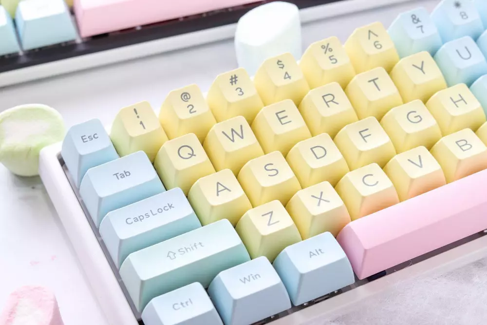 Капачки за механична клавиатура Ducky Cotton Candy 108-Keycap Set ABS Double-Shot US Layout