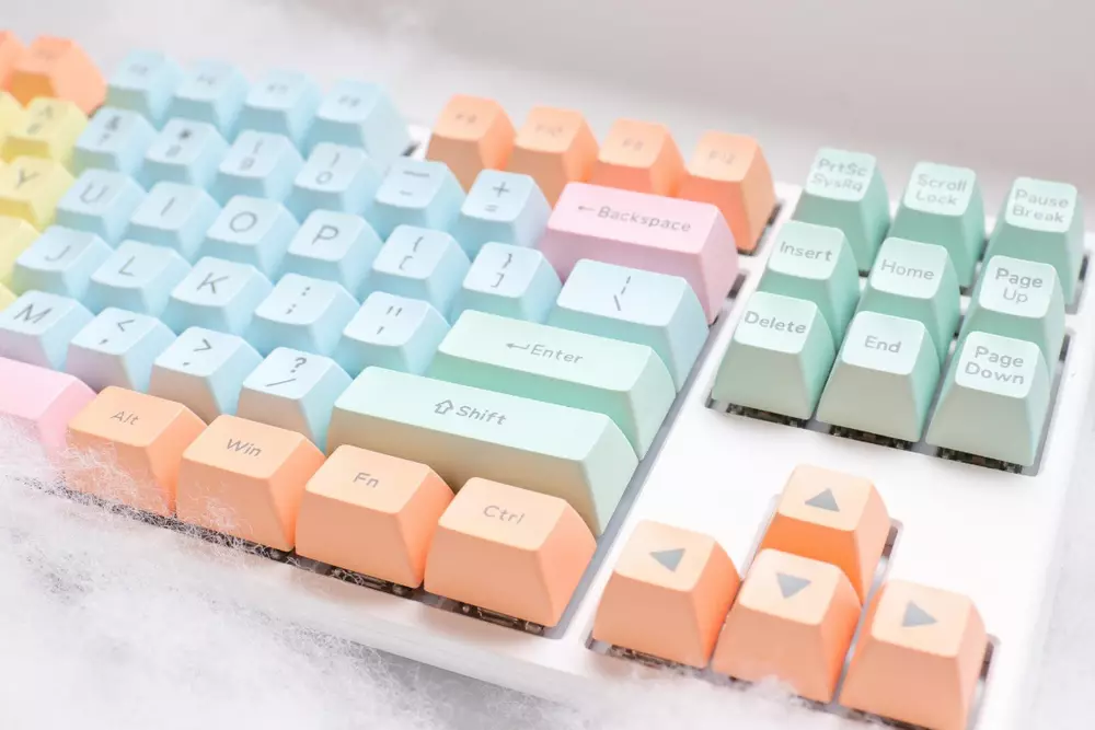 Капачки за механична клавиатура Ducky Cotton Candy 108-Keycap Set ABS Double-Shot US Layout