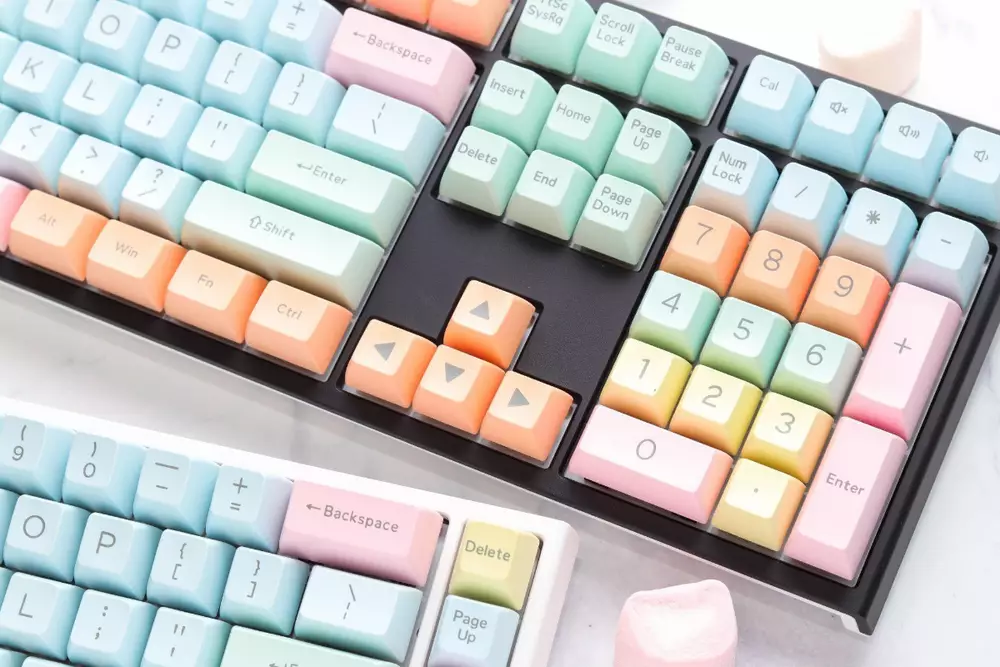 Капачки за механична клавиатура Ducky Cotton Candy 108-Keycap Set ABS Double-Shot US Layout